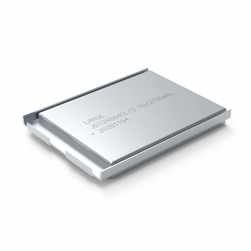 -40℃低溫過針刺JD724864CL 3.7V 2700mAh聚合物鋰電池，3V-8